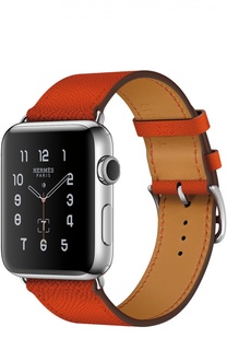 Apple Watch Hermès Series 2 42mm Stainless Steel Case с кожаным ремешком Simple Tour цвета Feu Apple