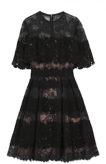 Кружевное приталенное мини-платье Elie Saab