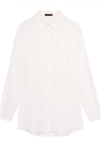 Шелковая блуза прямого кроя с укороченным рукавом Escada