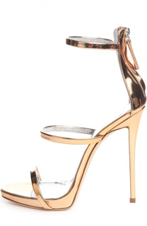 Босоножки Harmony из металлизированной кожи Giuseppe Zanotti Design