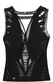 Полупрозрачный облегающий топ без рукавов Philipp Plein