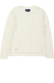 Пуловер фактурной вязки с разрезами по бокам Polo Ralph Lauren