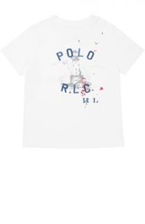 Футболка джерси с принтом Polo Ralph Lauren