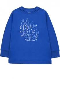 Хлопковый свитшот с принтом Polo Ralph Lauren