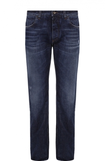 Джинсы прямого кроя с декоративными потертостями Dolce & Gabbana