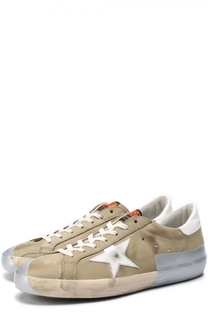 Кожаные кеды Superstar с декоративной отделкой Golden Goose