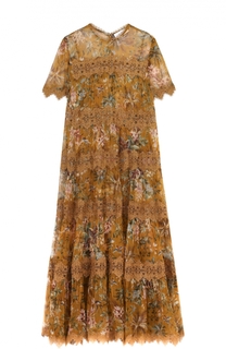 Приталенное платье-макси с цветочным принтом Zimmermann