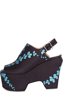 Текстильные босоножки с вышивкой Dries Van Noten