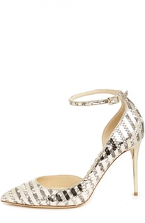 Туфли Lucy из металлизированной кожи питона Jimmy Choo