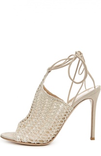 Ажурные босоножки Evening на шнуровке Gianvito Rossi