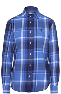 Блуза прямого кроя в клетку Polo Ralph Lauren