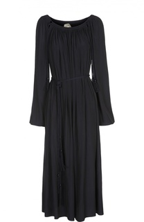 Платье с поясом Lanvin