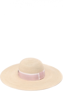 Соломенная шляпа Blanche с лентой Maison Michel
