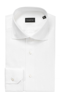 Хлопковая сорочка с воротником акула Ermenegildo Zegna
