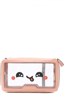 Дорожная косметичка Kawaii с кожаной отделкой Anya Hindmarch