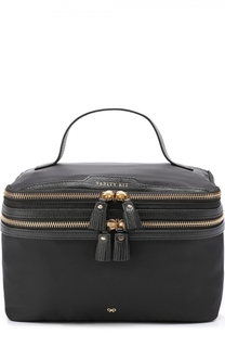Дорожная косметичка с кожаной отделкой Anya Hindmarch