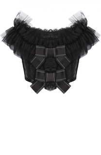 Кружевной топ с открытыми плечами и оборками Dolce &amp; Gabbana