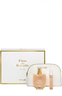 Набор Fleur De Rocaille: Туалетная вода + Туалетная вода спрей + Косметичка Caron