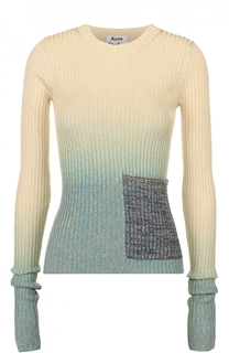 Облегающий пуловер фактурной вязки с круглым вырезом Acne Studios