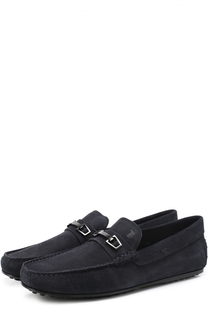Замшевые мокасины City Gommino с пряжкой Tod’s Tods