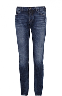 Джинсы прямого кроя с потертостями Dolce & Gabbana