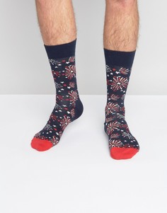 Носки с фейерверком Happy Socks - Синий