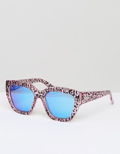 Солнцезащитные очки с гепардовым принтом Le Specs - Коричневый