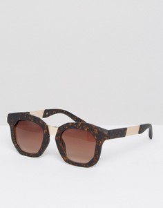 Массивные солнцезащитные очки в стиле ретро AJ Morgan - Коричневый