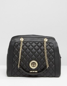 Стеганая сумка на плечо Love Moschino - Черный
