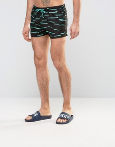 Шорты для плавания с принтом Boardies Shortie - Черный