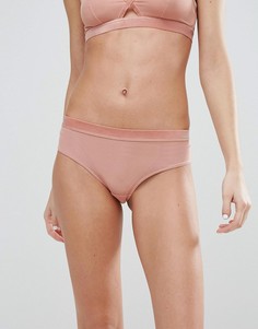 Трусики из бархата и сетки Weekday Polly - Розовый