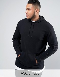 Черное удлиненное худи ASOS PLUS - Черный