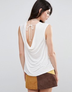 Топ без рукавов с завязкой сзади Vila - Черный