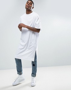 Белая супердлинная oversize‑футболка ASOS - Белый