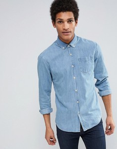 Однотонная рубашка из джинсового шамбре Scotch &amp; Soda - Синий