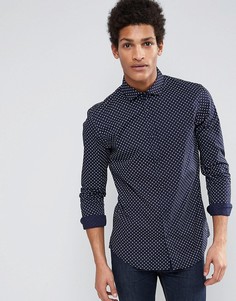 Классическая хлопковая рубашка Scotch &amp; Soda - Темно-синий