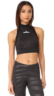 Укороченный топ леопардовой расцветки Adidas by Stella Mc Cartney