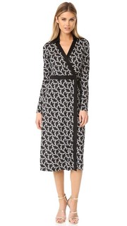 Платье-халат с принтом и D-образным кольцом Diane von Furstenberg