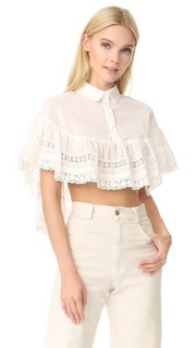 Блуза с ажурной и кружевной отделкой RED Valentino