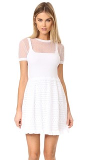 Платье из сетки в горошек RED Valentino