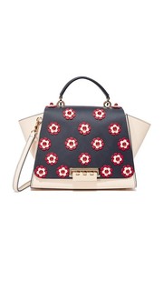 Мягкая сумка Eartha с ручкой сверху и цветочным рисунком ZAC Zac Posen