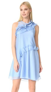 Плиссированное платье с оборками Carven
