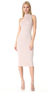 Платье с открытым плечом и воротником-стойкой Cushnie et Ochs