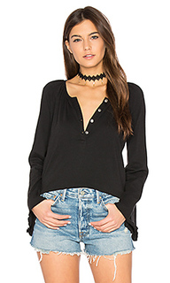 Bell sleeve shirred henley - Chaser