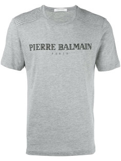 футболка с принтом-логотипом Pierre Balmain