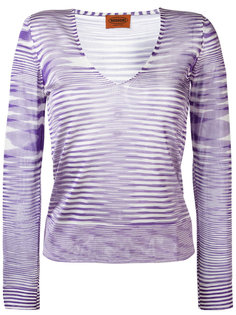 трикотажная блузка с V-образным вырезом Missoni