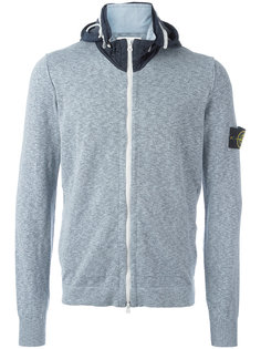 толстовка с капюшоном и фирменной нашивкой Stone Island