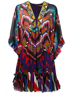 платье шифт с оборками Roberto Cavalli