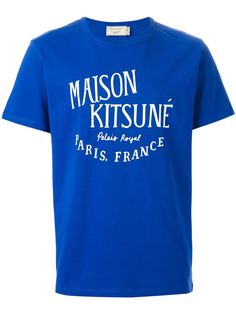 футболка с принтом логотипа   Maison Kitsuné