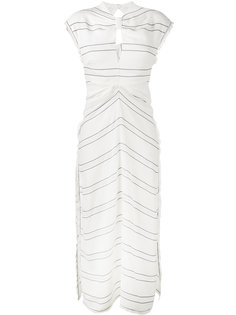 длинное платье в тонкую полоску Proenza Schouler